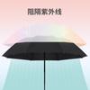 Umbrella Rain and Shine Sun Umbrella Outdoor Parasol Sunscreen Umbrella UV Protection Women's Stall Commercial Light Folding