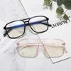 Big Frame Anti-Blue Light Square Finished Myopia Glasses Minus Lens Prescription Spectacle Diopter 0 -0.5 -0.75 -1.0 To -6.0