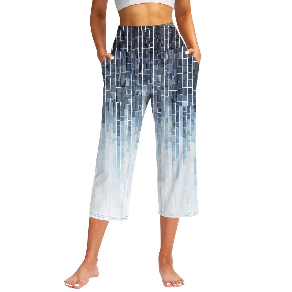 Женские повседневные брюки с карманами и высокой талией, спортивные штаны Seven Pants