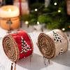5M Christmas Ribbon Diy Christmas Tree Decoration Wreath Decoration Christmas Tree Snowflakes Snowman Pattern Xmas Holiday Decor