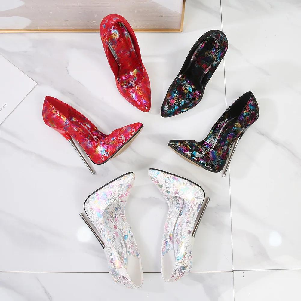 Женские высокие каблуки Hessl 16 см, острый носок, тонкий каблук, клубные, металлический каблук, для танцев на пилоне, больших размеров, высокие каблуки, танцевальная женская обувь