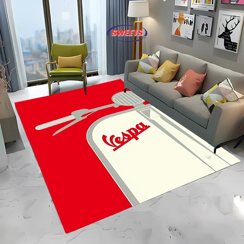 V-Vespa M0t0 3D Printing Carpet for Living Room Bedroom Hallway Long Strip Anti-slip Soft Area Rug, Sofa Doormat Home Decor Mat