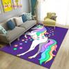 3D Cartoon Cute Unicorn Area Rug,Carpet Rug for Living Room Bedroom Sofa Doormat Kitchen Decoration,Kid Play Non-slip Floor Mat