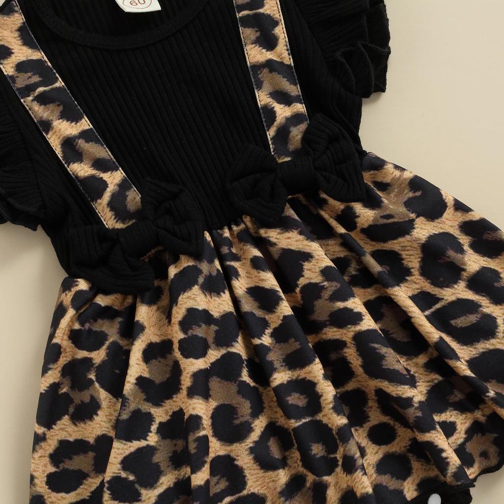 Летний комбинезон для маленьких девочек, платье с рюшами на рукавах и цветочным принтом, лоскутное боди + повязка на голову с бантом