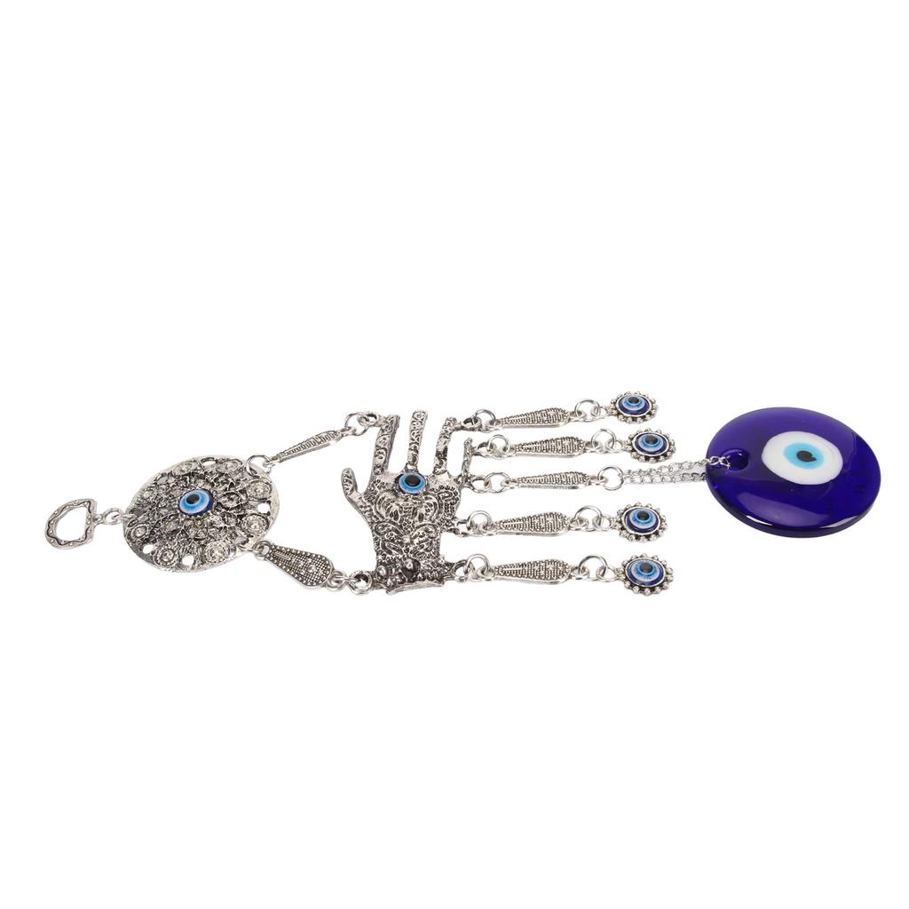 Eye Hanging Ornament Retro Style Lucky Fortune Vibrant Alloy Coloured Glaze Blue Eye Ornament for Car Bedroom Office