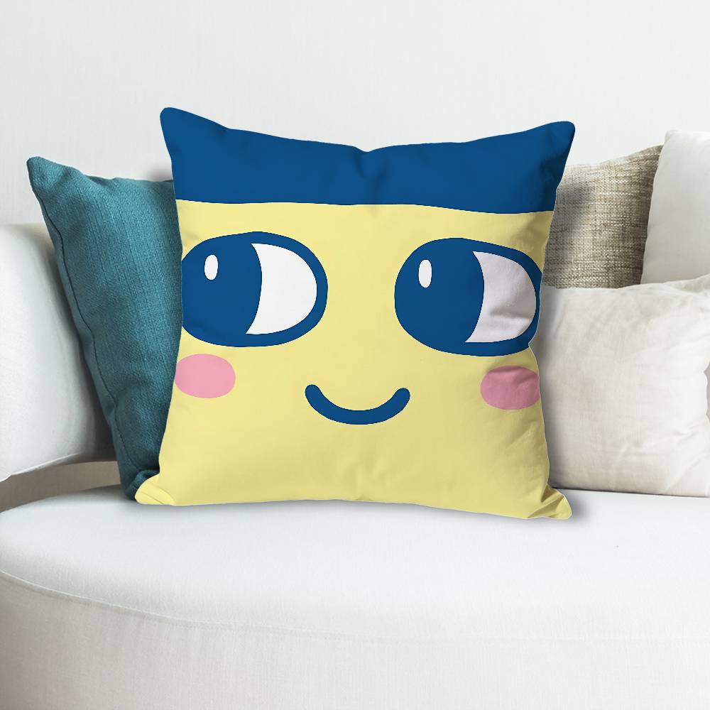 TTamagotchi Cute MMametchi Anime Celebrity Merchandise AllMatch Printed Pillow Case Sofa Car Office Room Decoration Protector