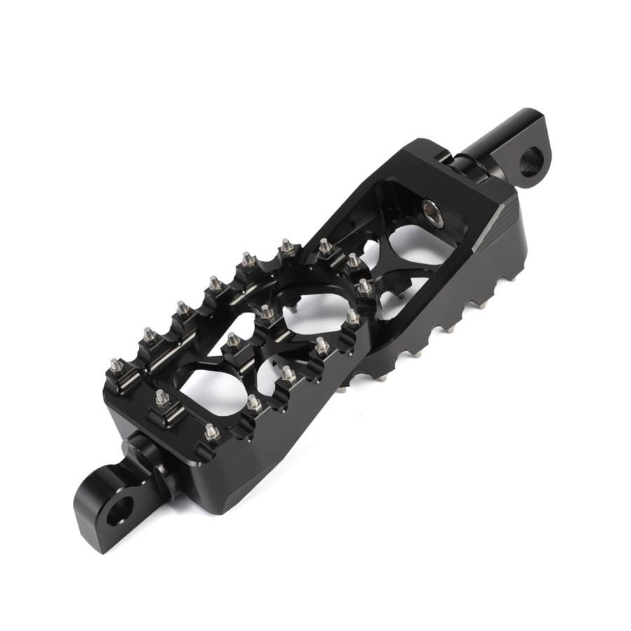 CNC Wide Fat Footpegs Foot Pegs  Rotating Footpegs Black  for  Dyna Sportster Ir