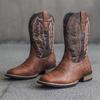 881 Cowboy Boots Western Cowboy Boots Fashion Embroidered Knight Boots V-mouth Boots Foreign Trade Large Size