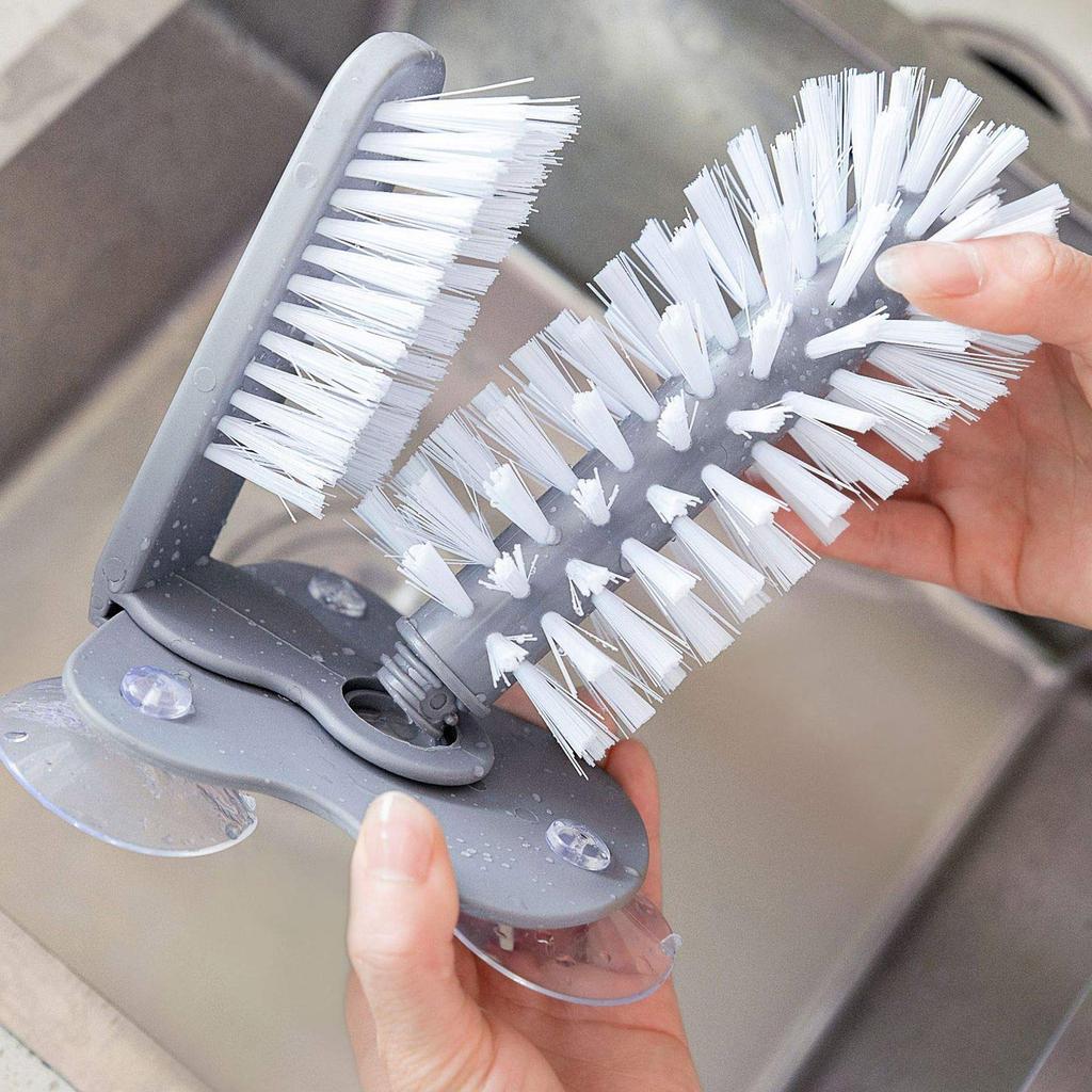 Sagit ZaYow Cup Cleaning Brush Glass Washer, Rotating Cup Brush Cleaning Brush For Beer Cup, Red Wine Glass And More Bar Kitchen Sink Home Tools