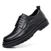 Solid Color Fashion Casual Leather Shoes for Men Spring Autumn Platform Dress Shoes Male Round Head New Designer Shoe Man