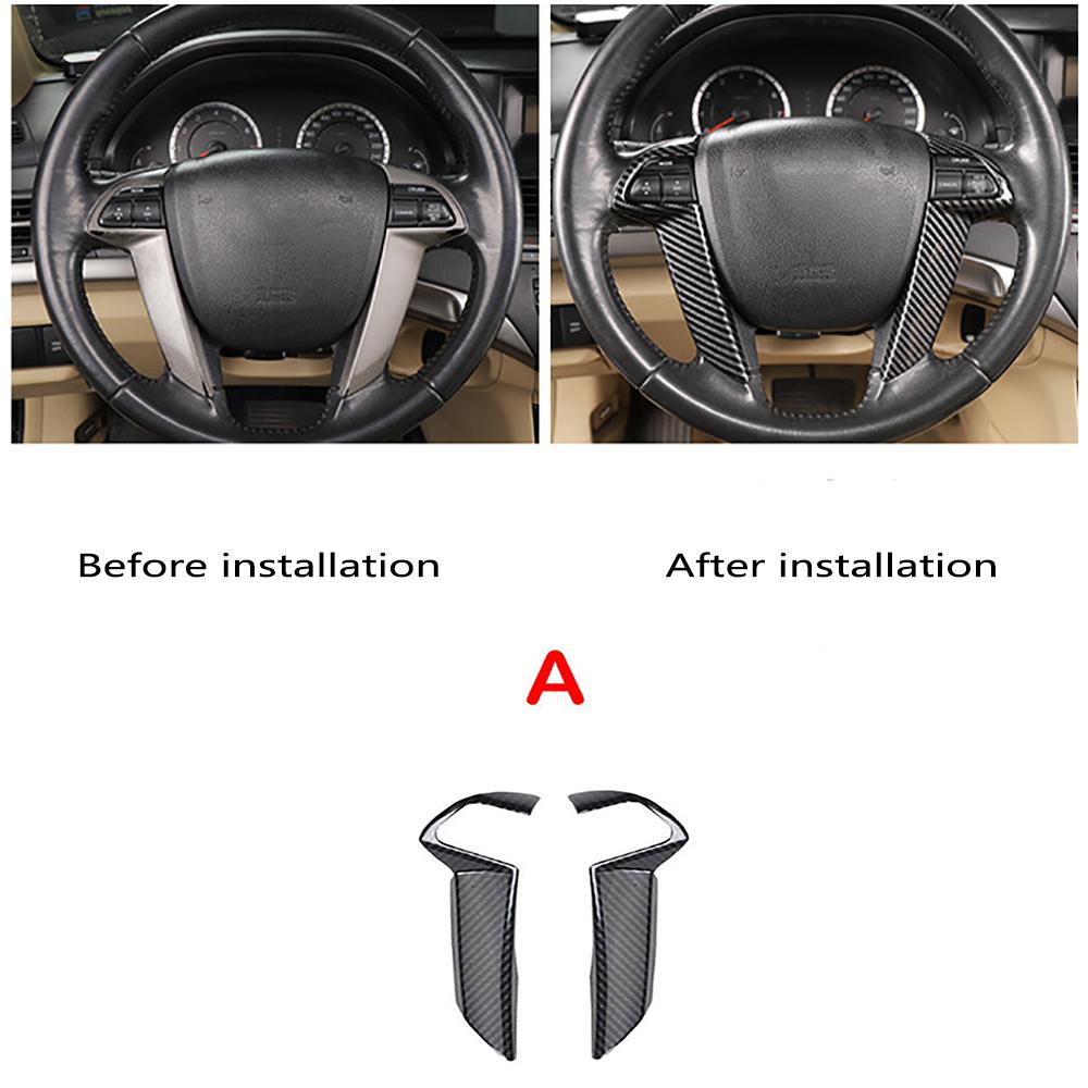 2 шт. Накладка на рулевое колесо под карбон для Honda Accord 2008-12