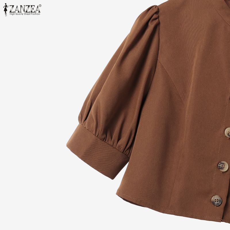 ZANZEA Женские топы с коротким рукавом и укороченные топы и брюки с широкими штанинами, повседневные костюмы-двойки