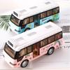 Open-able Doors City Bus Toys Cars Interactive Pull Back Play Vehicle Gift for Kids