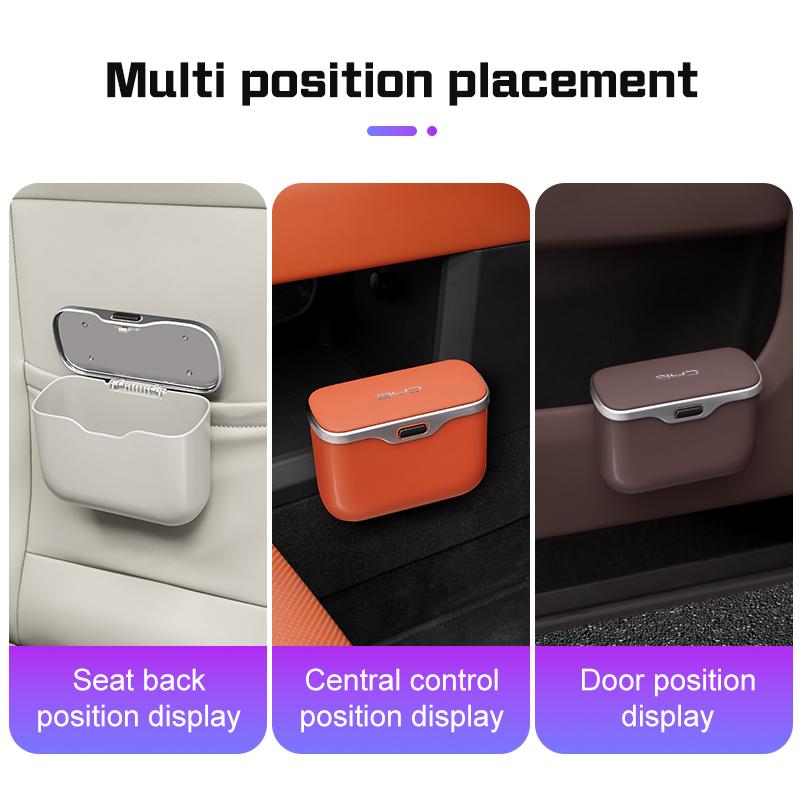 HECRD1 Car Trash Can For BYD sealion 6 7 SEAL U Dolphin ATTO 2 3 4 Seagull shark 6 Song Plus Tang DMI Car Door Storage Box Garbage Bin