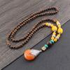Ethnic Wind Wooden Buddha Sweaters Chain Male Chicken Wing Beads Long Eliminating Necklace Women's Scenic Area Yiwu Jewelry