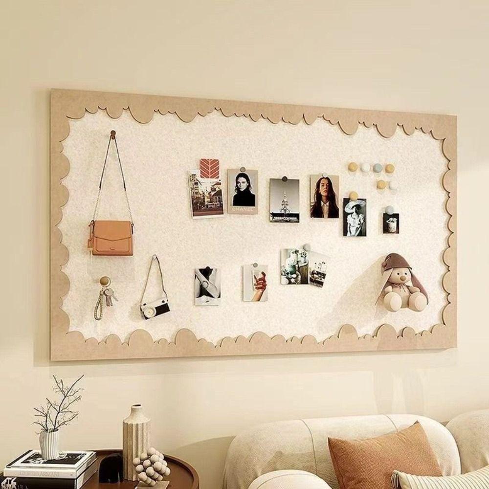 Self Adhesive Felt Wall Board Scalloped Border Wall Memo Board Gifts Photo Wall Panel Home Decor