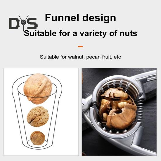 2 In 1 Nut Sheller And Cracker Tool Nutcracker for All Nuts Heavy Duty Shell Cracker with Non-slip Handle Chestnut Cutter for Walnuts Pecans Almonds