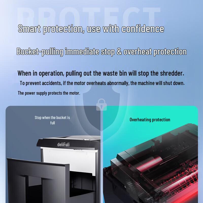 Deli SE661 P-2 High-Security 10-Sheet Cross-Cut Paper Shredder with CD/Card Support