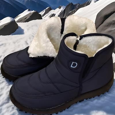 Женские зимние ботинки больших размеров, устойчивые к холоду, с нескользящей подошвой-платформой, толстой амортизирующей стелькой, зимние ботинки