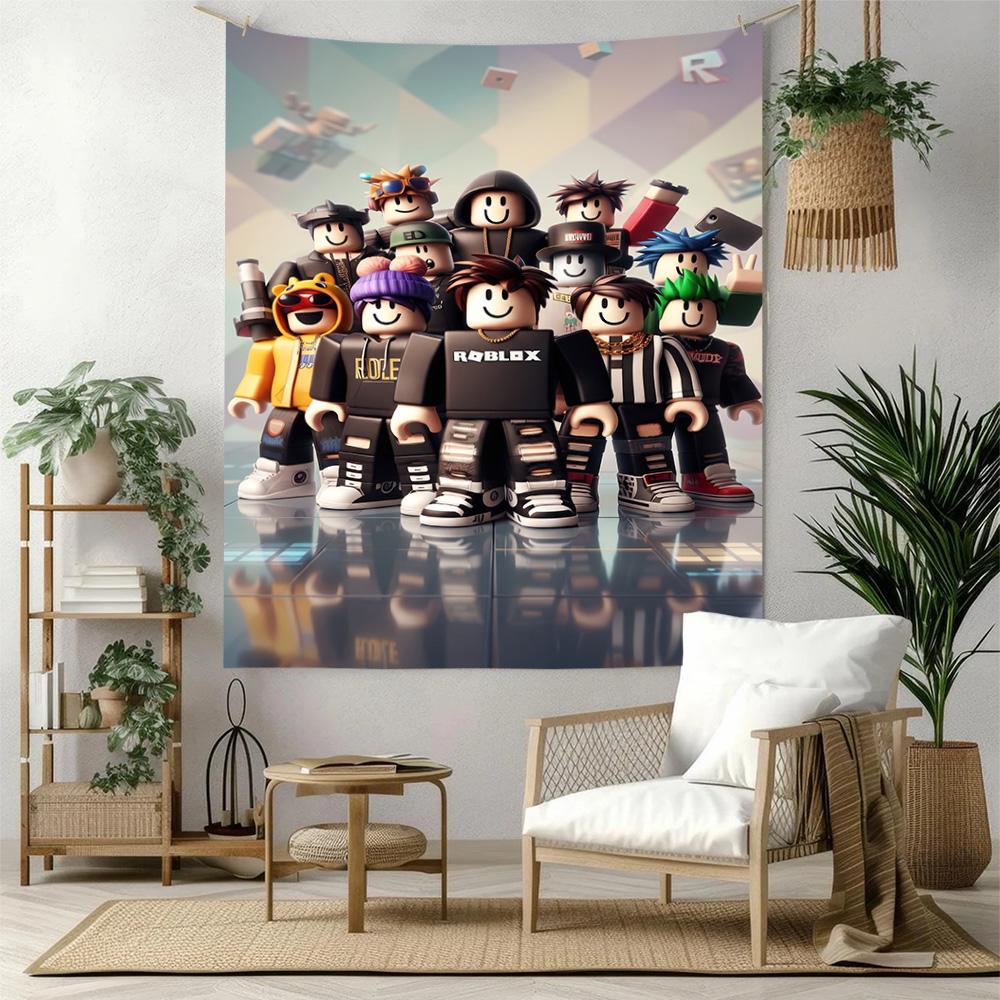 Roblox Wall Decor Tapestry Art For Pet Memorial Birthdaywedding Party Backdrop Family Gift