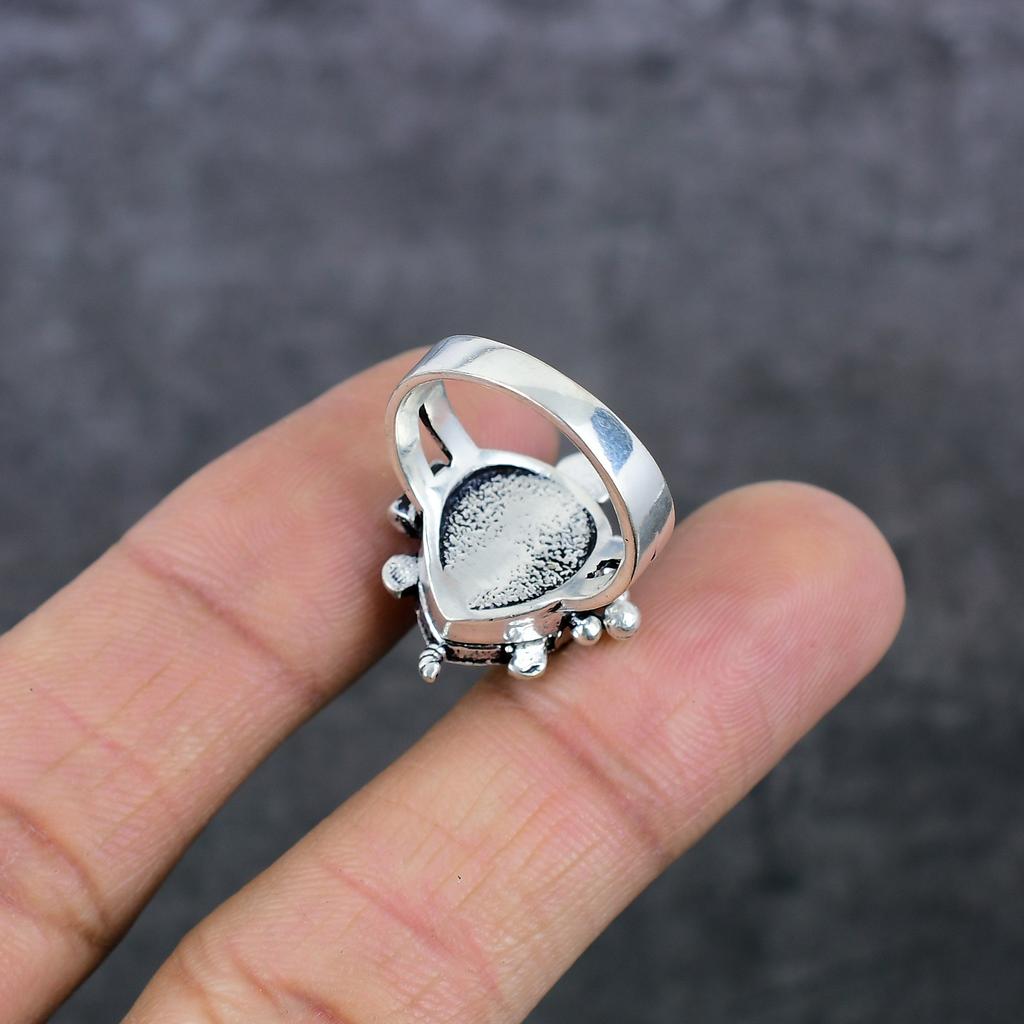 Черепаховый вид ювелирные изделия ручной работы из стерлингового серебра кольцо Poison размер 8 f5P17