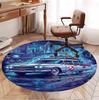Ghostbusters Pattern Round Rug, Indoor/Outdoor Mat, for Picnic, Gameroom, Bedroom, Office, Living Room, Home Decor Carpet, Birthday Gift