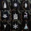 Transparent Christmas Crystal Pendants Acrylic Hanging Ornaments  Navidad Noel