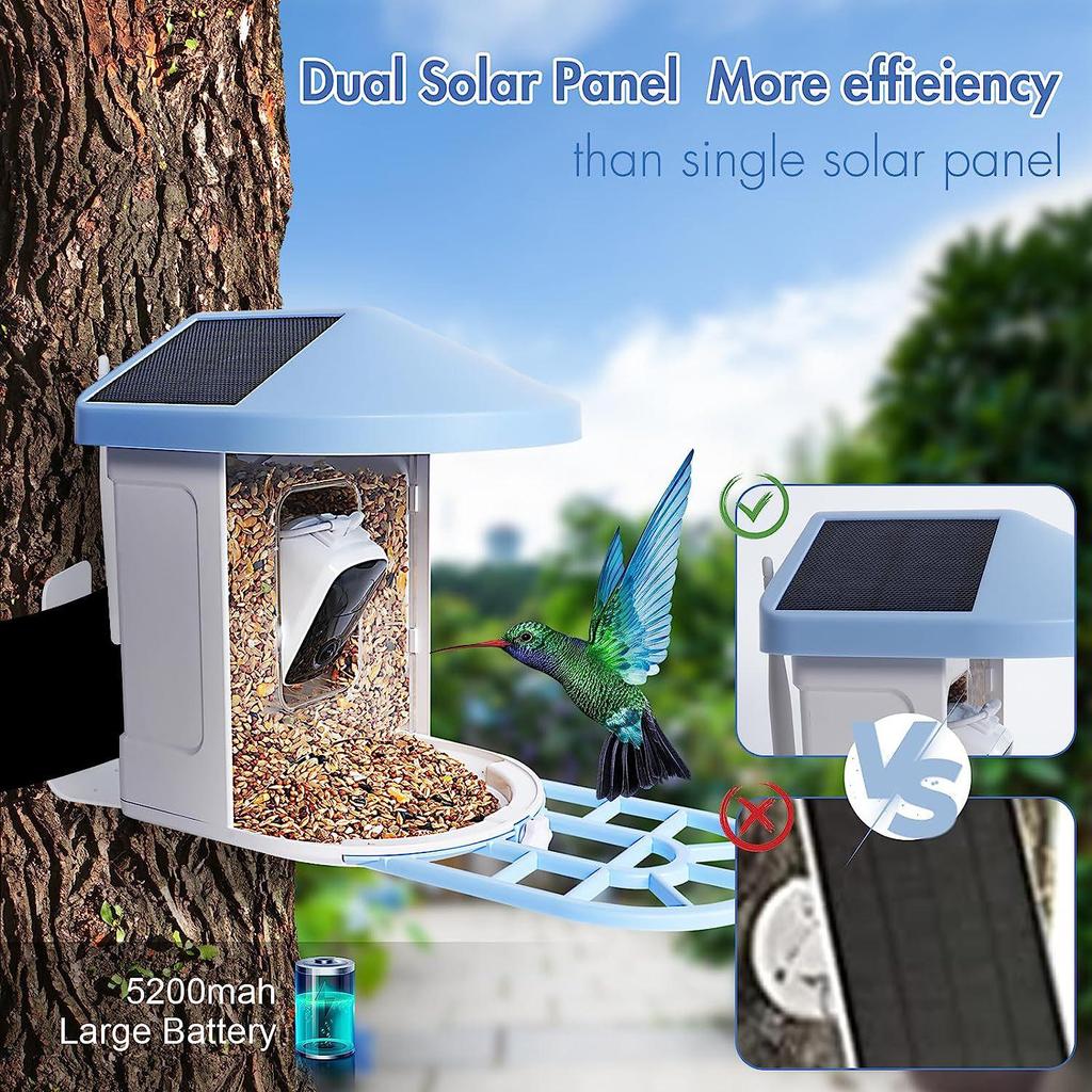 Wireless Smart Bird Feeder Camera with Real-Time Monitoring