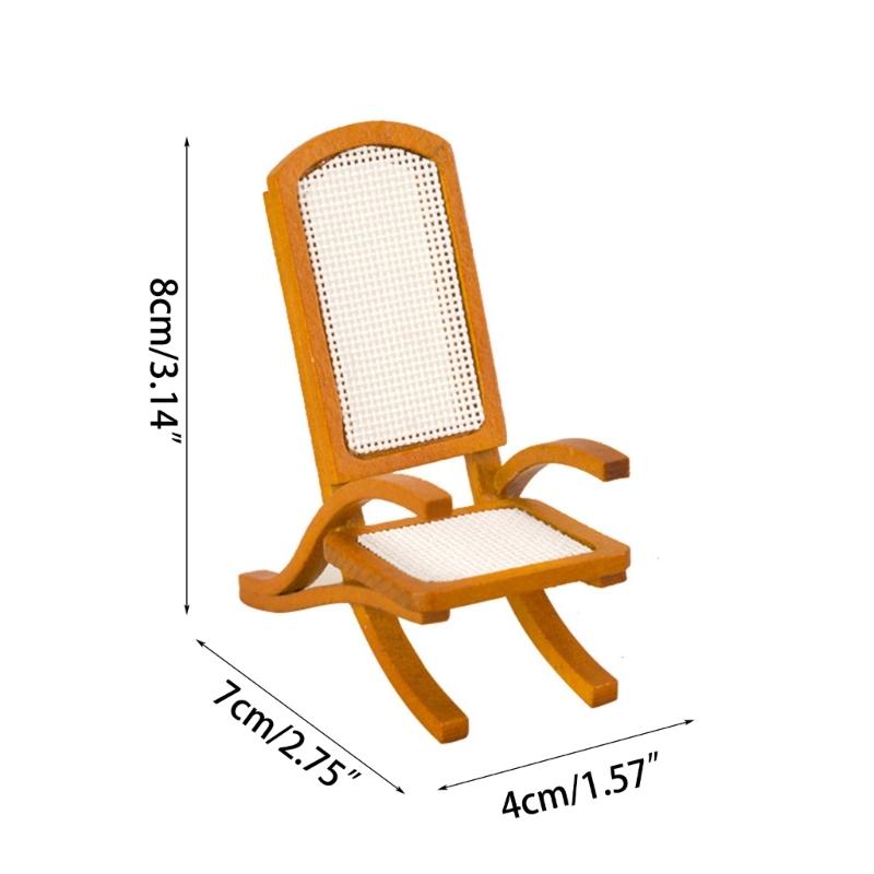 1:Кресло для кукольного домика масштаба 1:12, DIY, миниатюрная мебель для кукольного домика, деревянный стул, диван, ручная работа, аксессуары, игрушка