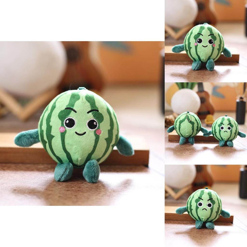 Cute Watermelon Plush Keychain With Soft Short Hair For Bag Decor And Gifts
