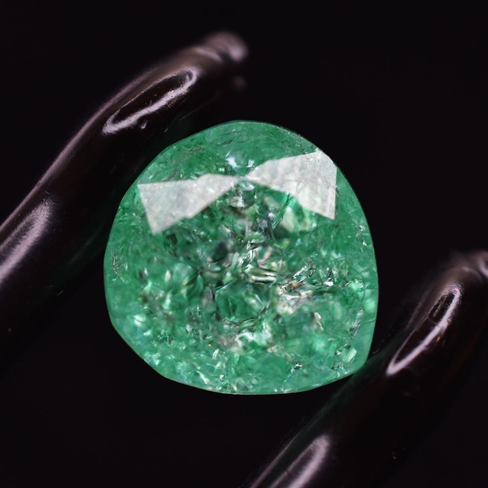 Natural Green Emerald Loose Gemstone Colombian Pear Cut 10.65 ct for Jewelry Making and Crafts