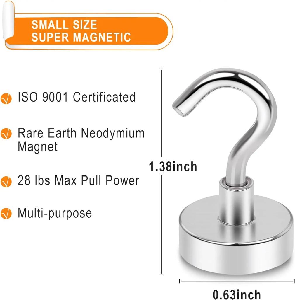 ZEXEF Универсальные магнитные крючки для хранения Сильные магнитные крючки Прочные решения для подвешивания для кухни, ванной комнаты, крючки для хранения ключей