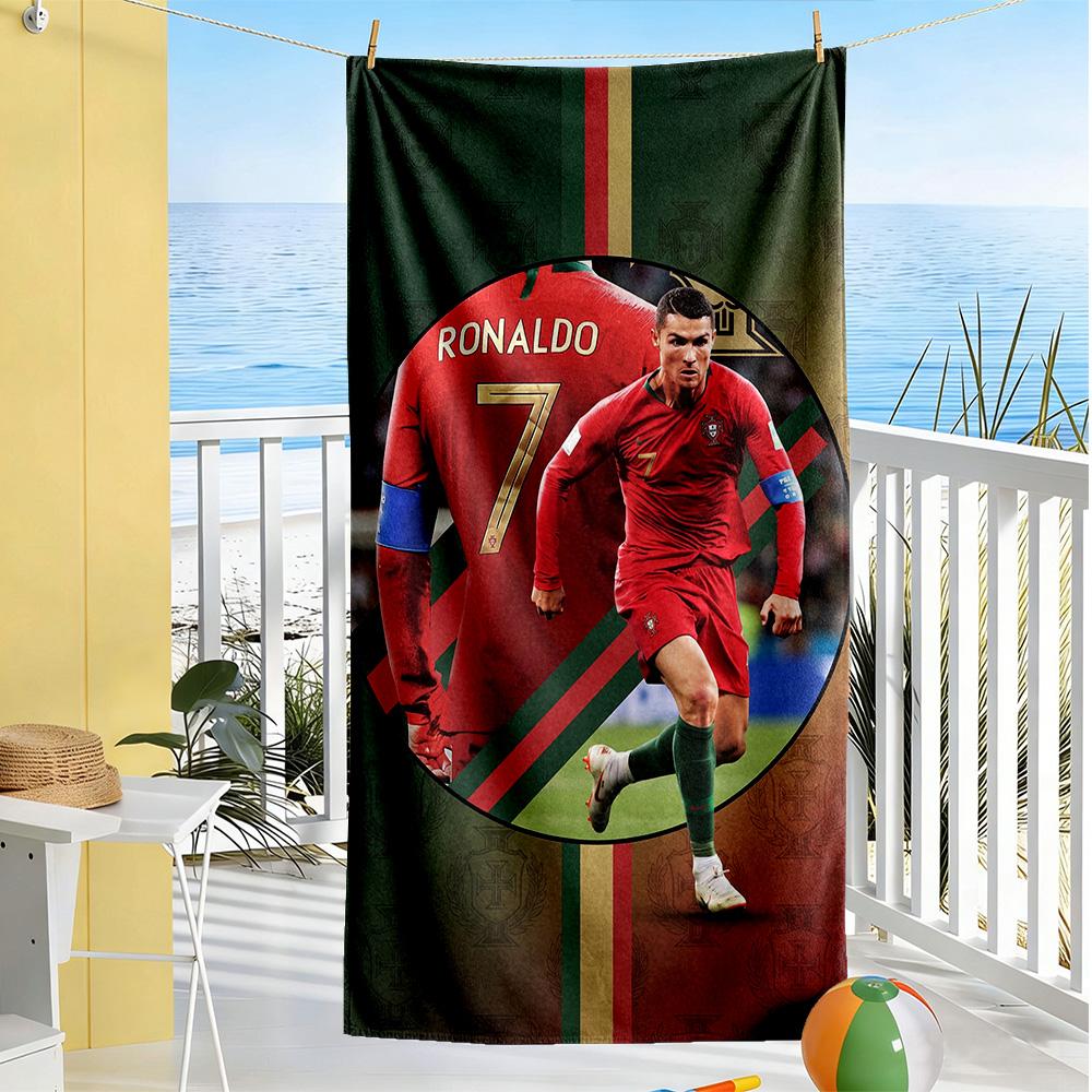 Cristiano Ronaldo Beach Towel Soft Durable Quick-Dry Comfortable Lightweight Suitable for Swimming, Gym, Camping, Yoga Vacation