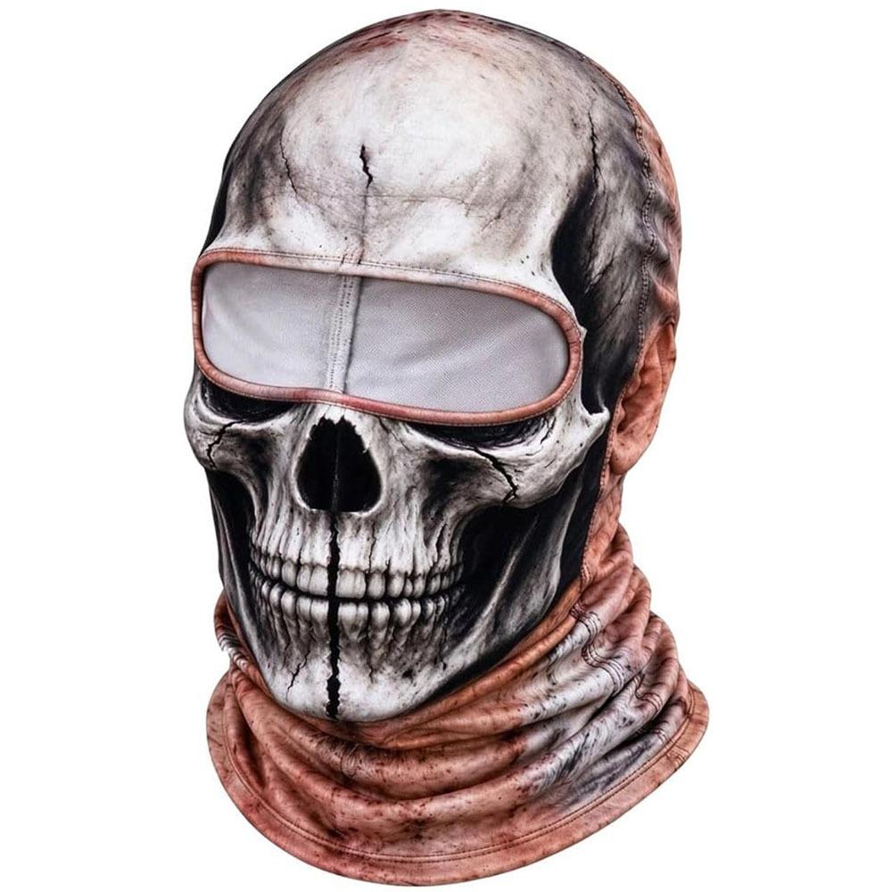 White Mustache Old Man Balaclava Face Mask 3D Face Printed Funny Ski Mask Novelty Headwear For Men