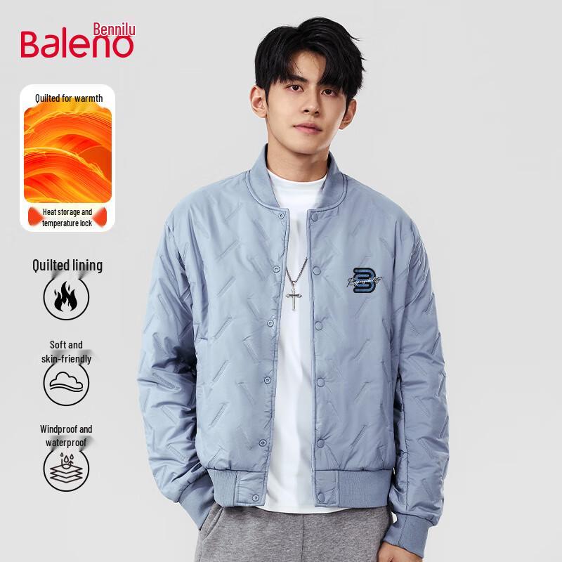 Baleno Men's Loose-fit Winter Baseball Collar Padded Jacket