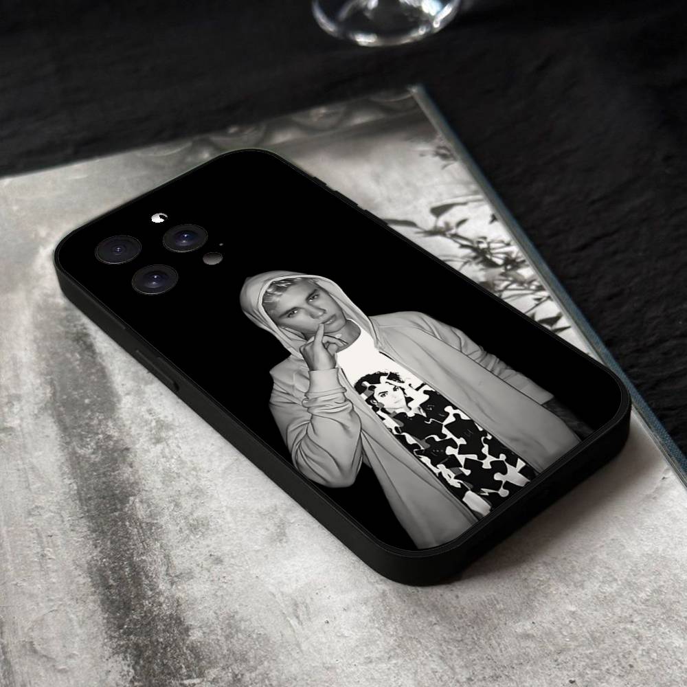 Чехол для телефона J-Justin B-Bieber Для IPhone 17,16,15,14,13,12,11 Plus,Pro,Max,XR,XS,X,7,8 Plus,Mini Черный Силиконовый Мягкий