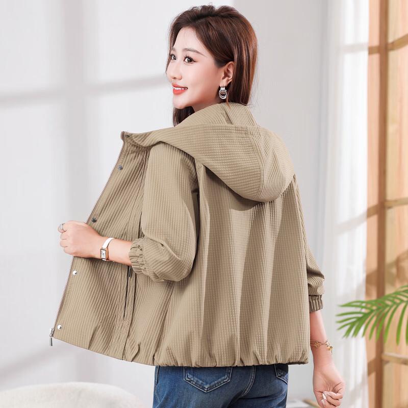 Yalu Women's Hooded Casual Zip-Up Jacket