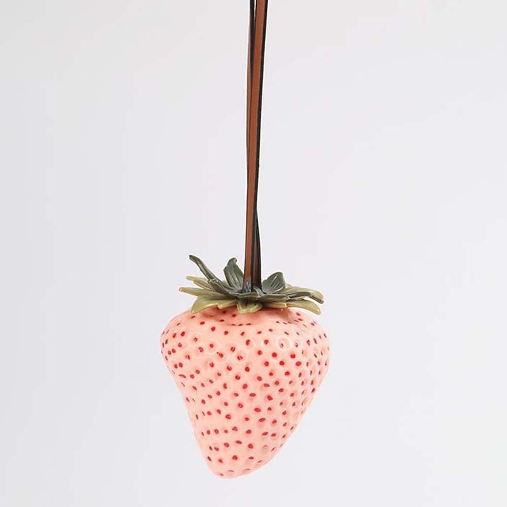3D Versatile Bag Charm Waterproof Red Resin Fruit Pendant Keychain Strawberry Key Ring  Gift