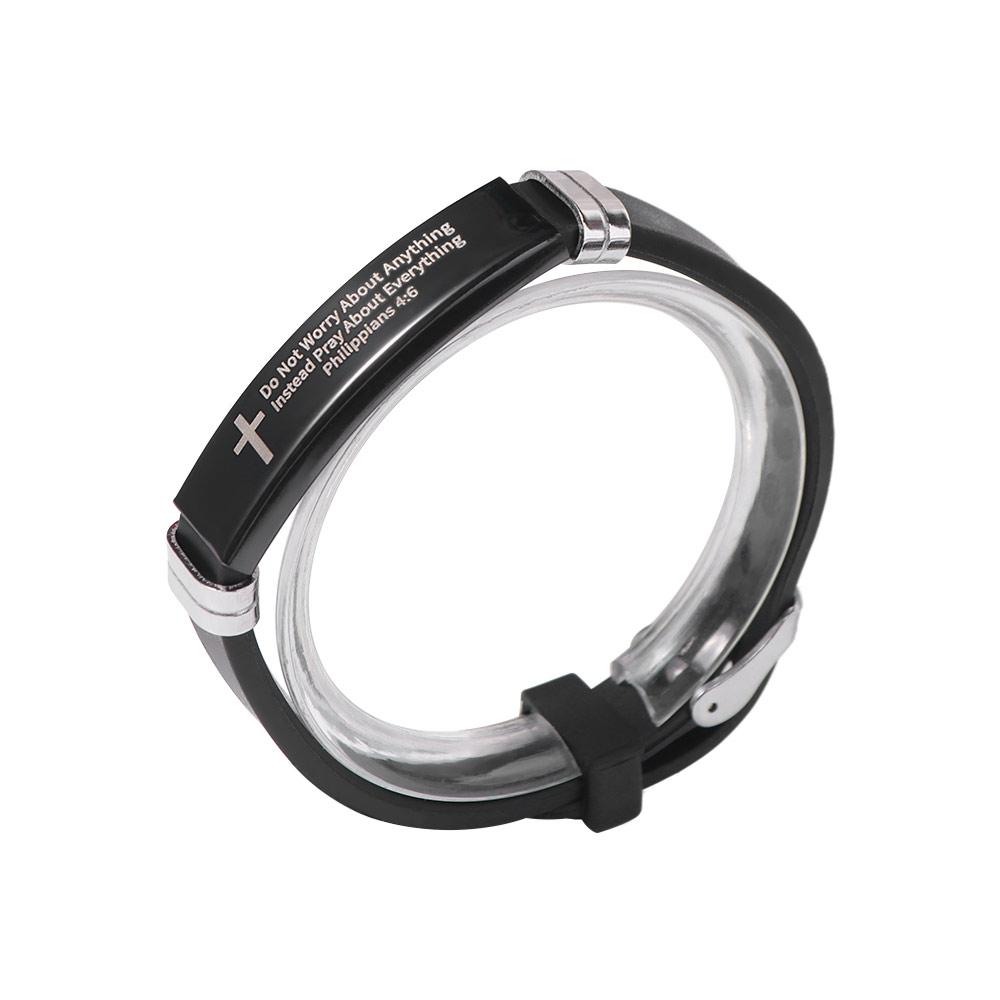 Silicone Material Family Friendship Bracelet ID Wristband Christian Bracelet  Christian Gifts