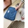 Shockproof Laptop Bag Korean Style Heart Embroidered Design With Polyester Lining Comfortable Shoulder Strap Personality Cute Bow Shoulder Tote Bag