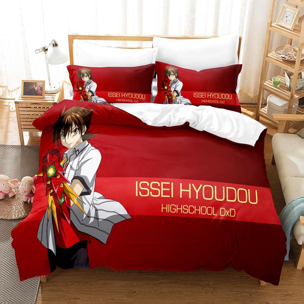 New Kawaii High School DxD Bedding Set Single Twin Full Queen King Size Bed Set Adult Kid Bedroom Duvet Cover Sets Anime Bed