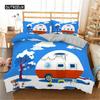 2/3 шт. Простой комплект постельного белья с изображением мультфильмов и машин, высококачественный детский экскаватор, кран, полиэстер, пододеяльник, двуспальный, односпальный, полный размер Queen King Size