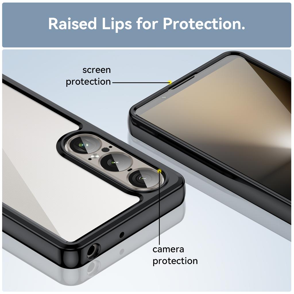 For Sony Xperia 1 VII Case TPU + Acrylic Protective Clear Phone Cover