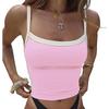 Sleeveless Knitted Crop Tops Green Sexy Basic Patchwork Summer Casual Cami Backless Y2k Vintage Tank Top Women