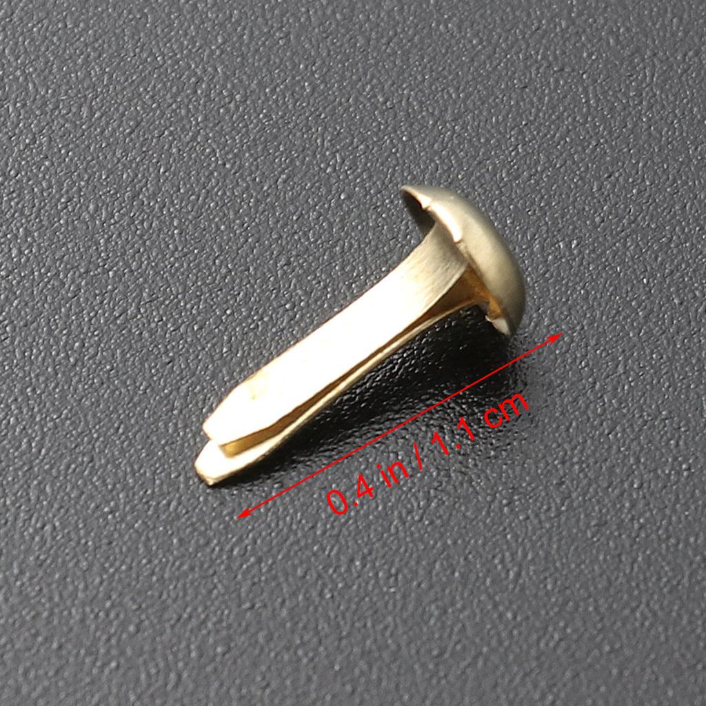 100Pcs Mini Brads Small Round Pastel Colors Metal Brad for Scrapbooking Crafting Photo Attachment Ribbon Fixing 5.5x11mm
