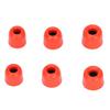 6pcs Replacement Eartips Noise Reduction Memory Foam Earplugs for 4.3mm‑6.0 Mm EarphonesRed