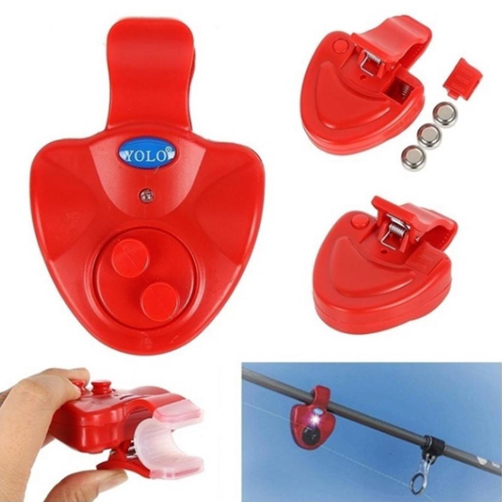 Открытый электронный индикатор ночной рыбалки, светодиодный светильник, сигнализация поклевки рыбы, звуковое оповещение