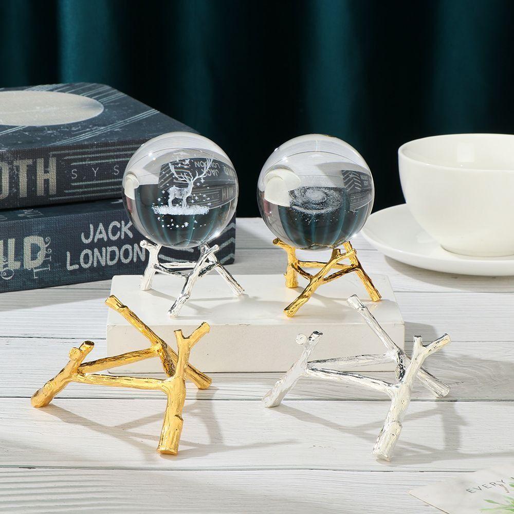 Metal Support Craft Gift Sphere Holder Home Decoration Metal Branch Stand Crystal Ball Display Base