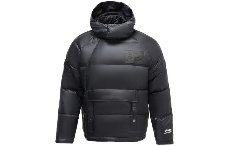 Men's Li-Ning Down Jackets Men's New Standard Black Detachable Hood Thickened Other