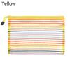 Stationery Rainbow Color Makeup Cosmetic Grid Cosmetic Storage Zipper Pencil Case Mesh Pen Bag